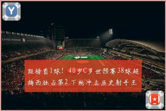 距榜首1球！40岁C罗世预赛38球超梅西独占第2 下轮冲击历史射手王
